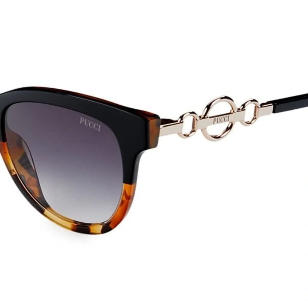 Pucci Emilio Pucci 54 mm Women’s Cat Eye Black Orange Smoke Sunglasses NWT